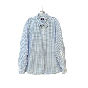 UNTUCKit - Men's XXL UNTUCKit Light Blue & White Gingham Long-Sleeve Shirt